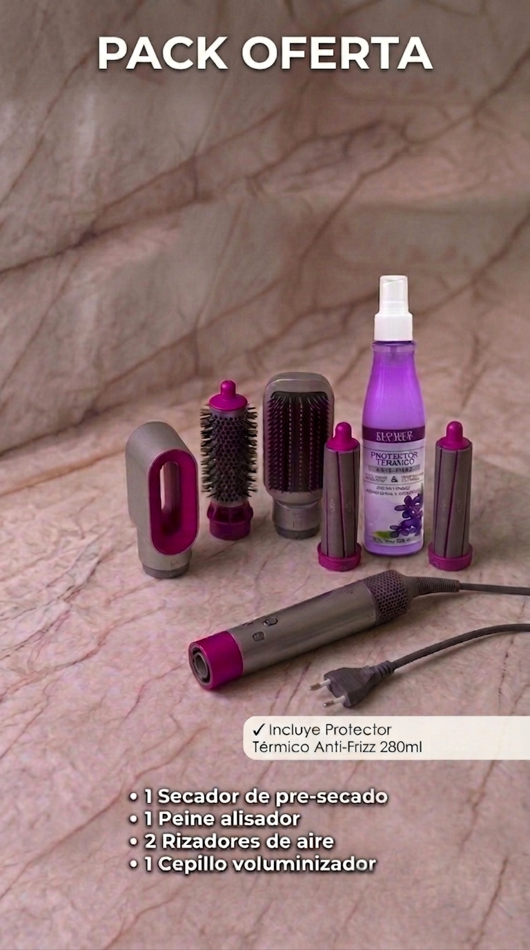 Cepillo Secador y Moldeador 5 en 1 Hot Air Styler – Alisador, Rizador y Voluminizador