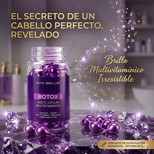 💜Aceite Capilar Multivitamínico Botox - 40 Cápsulas de Reparación Intensa