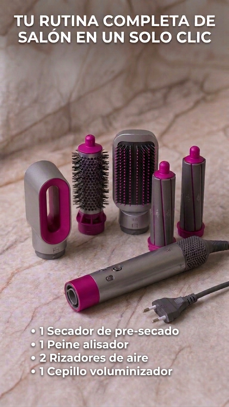 Cepillo Secador y Moldeador 5 en 1 Hot Air Styler – Alisador, Rizador y Voluminizador